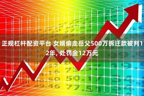 正规杠杆配资平台 女婿偷走岳父500万拆迁款被判12年, 处罚金12万元